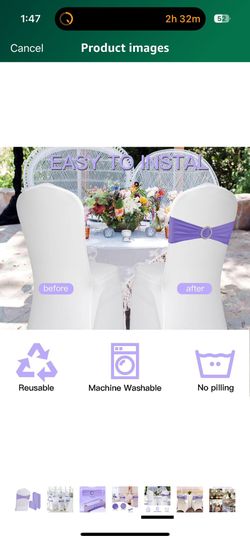 200 Spandex Chair Sashes Lavender