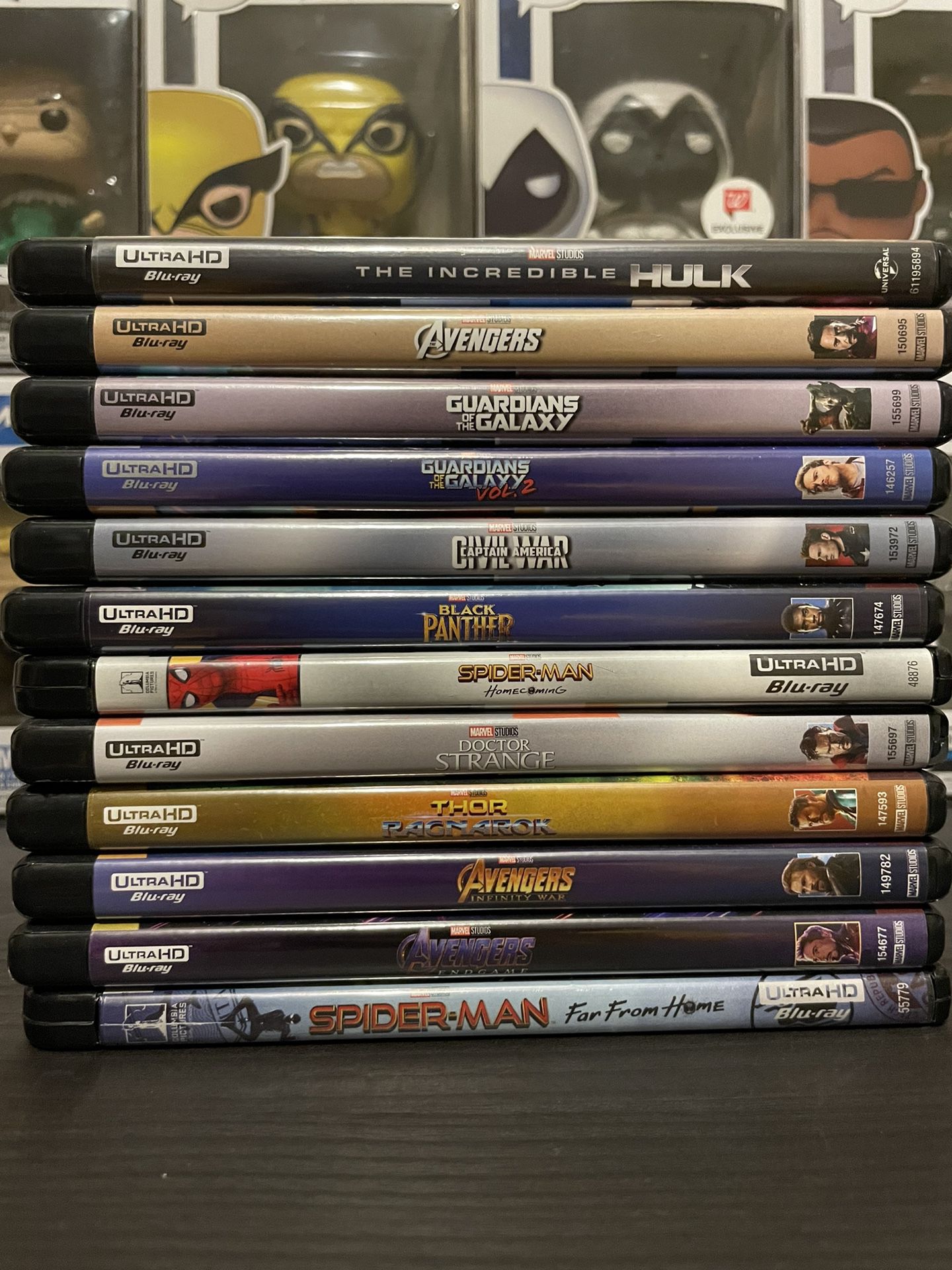 Marvel MCU 4K Blu Ray DVD Collection
