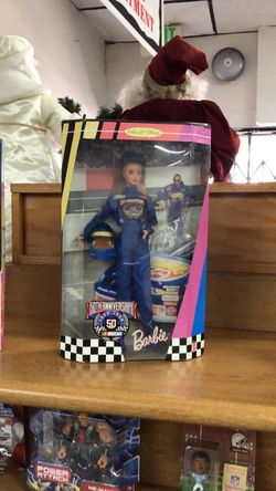 50th Anniversary NASCAR Barbie Doll 1998 (unopened) - Mattel