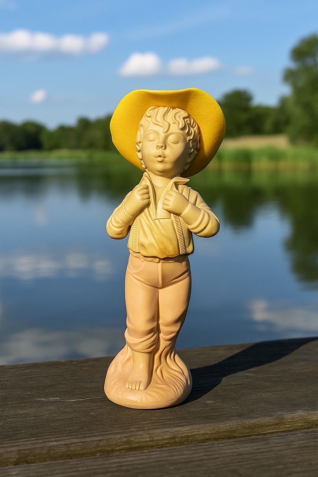 Avon USA 1970s Empty Figural Catch-A-Fish Sonnet Cologne Decanter Bottle, 8.75”