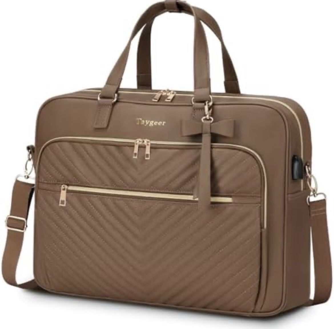 New Beige Briefcase Laptop Bag
