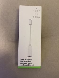 Belkin USB-C To Gigabit Ethernet Adapter NEW