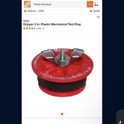 Gripper 3 in. Plastic Mechanical Test Plug