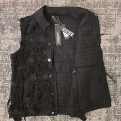 Politics Sleeveless Black Jacket 