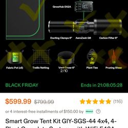 “plant Grow Tent” Picture Shows What It Comes With Some Parts Missing