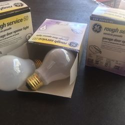 NEW GE 60W Rough Service Garage Bulbs (2-Packs) – A19 – $3 per Bulb / $6 per Pack – (Qty 27)