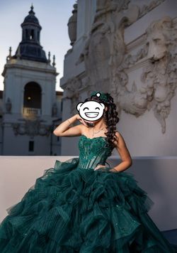 Emerald Green Quinceañera Ball Gown