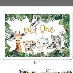 Wild One Birthday Party Banner 