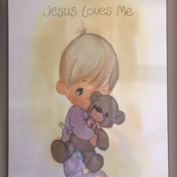 Precious Moments “Jesus Loves Me” Wall Hanging