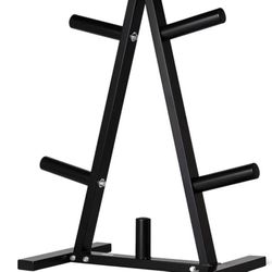 AMAZONS BASICS OLYMPIC 2-INCH WEIGHT PLATE TREE RACK