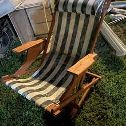 Vintage folding lounge Beach chair