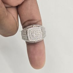 925 Sterling Silver Moissanite Diamond Ring