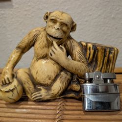Vintage Japanese 1960's Chimpanzee Table Lighter