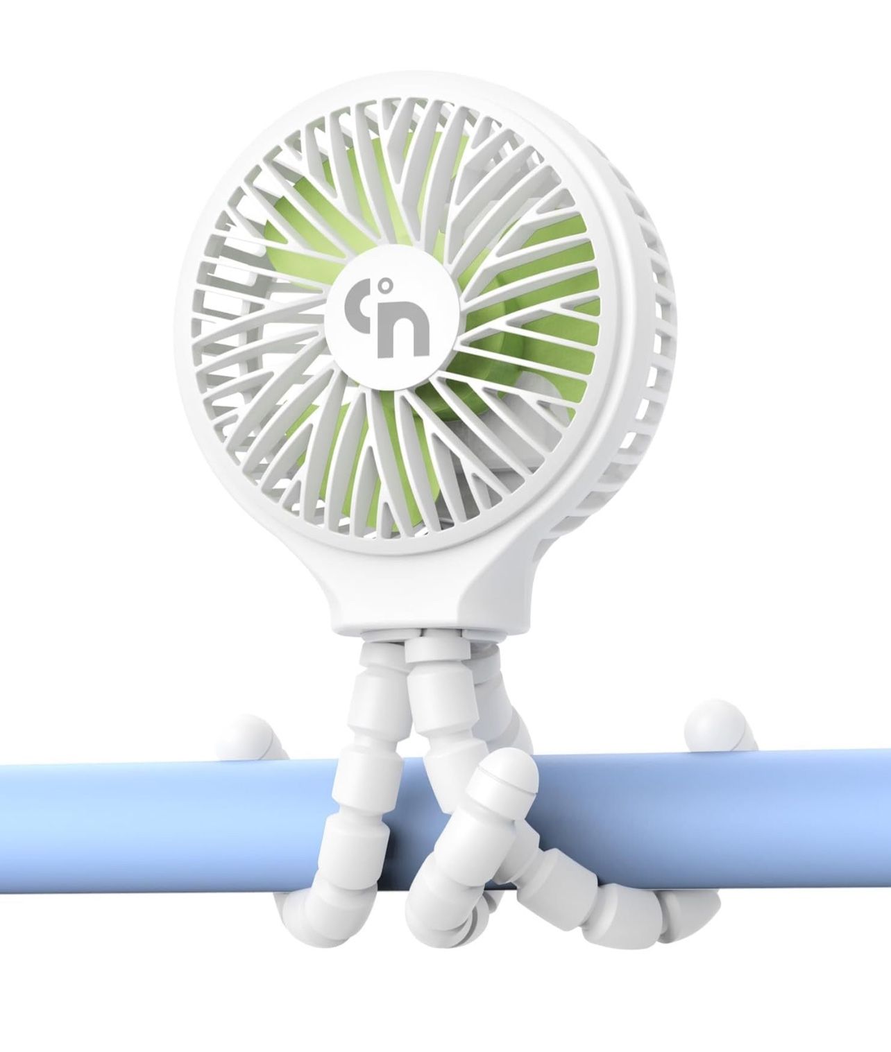 Brandnew Battery Operated Stroller Fan Flexible Tripod Clip On Fan with 3 Speeds and Rotatable Handheld Rechargeable Personal Portable Fan for Baby Ca