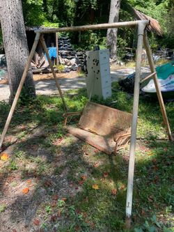 Antique Wrought Iron Porch Swing