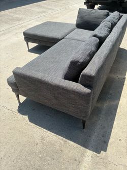 West Elm Andes Couch with Ottoman 🛻Delivery Available🛻