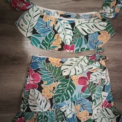 Summer Set Forever 21 S/Traje Falda Y Top Small