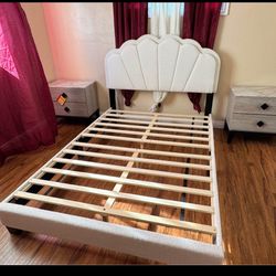 Twin bed frame new in box mattress included
