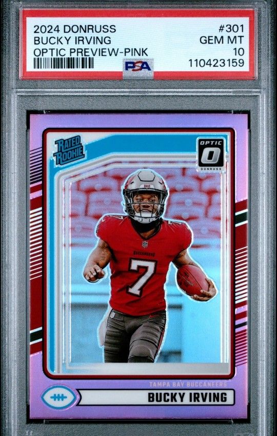 Bucky Irving PSA 10 Optic Preview - Pink!!!