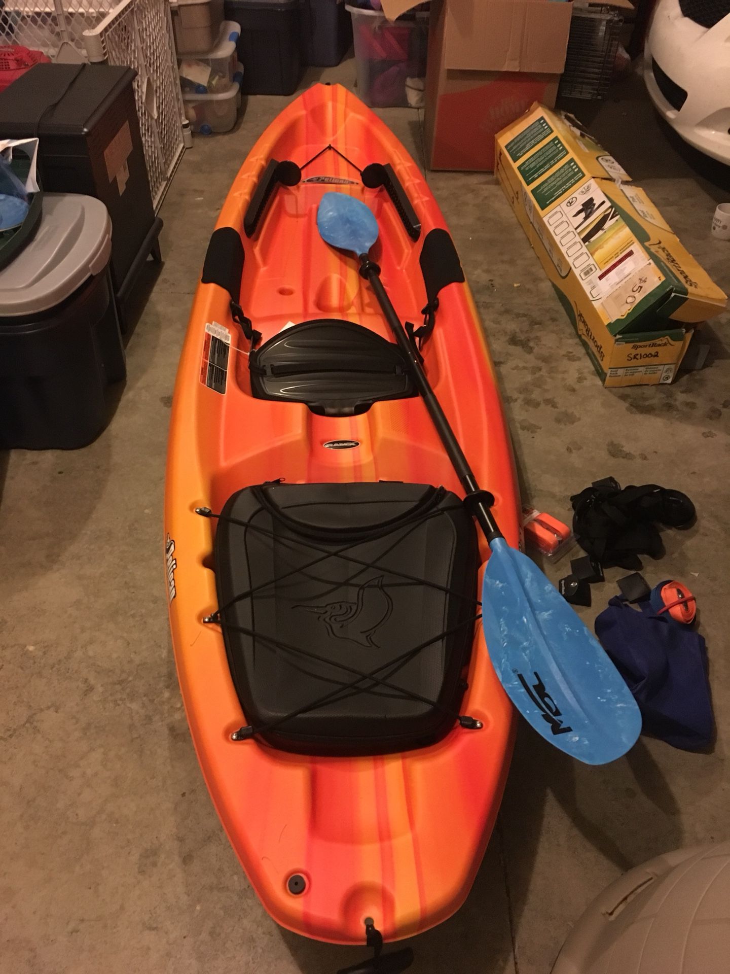 kayak hangers storage on Pelican Blitz Kayak Paddle Roof Rack Tie Downs And Storage Straps For Sale In Lexington Ky Offerup