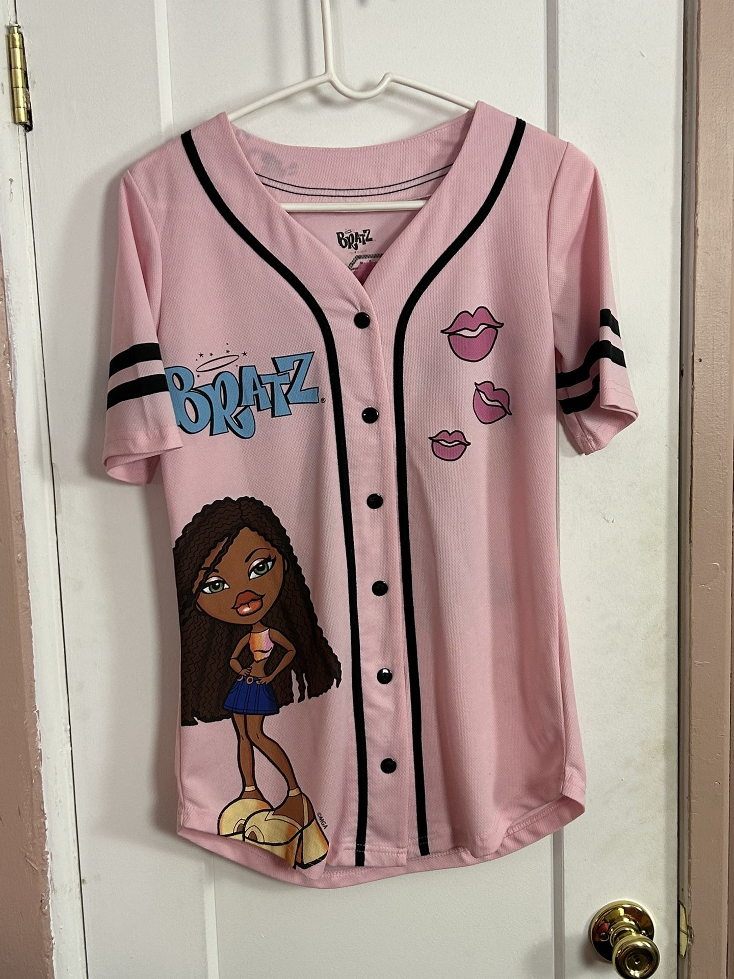 Vintage BRATZ Pink Baseball Jersey 2001 Women Size Large 