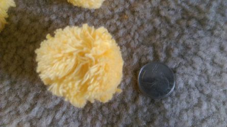 Yellow pompoms huge lot 100 pieces