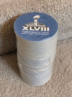 100 beer coasters Super Bowl XLVIII 2014