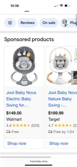Never Used Jool Nova Baby Swing
