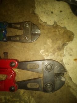 2 pairs of bolt cutters in decent shape both of them for $30