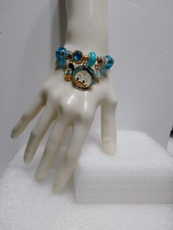18k Oro Laminado Brazalete Decara De Pato Donald