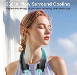 Q portable Neck Fan - 6 Speeds air conditioner Fan  cooler