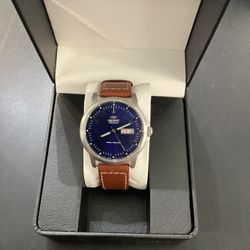 Orient Automatic Brown Leather Band Watch 