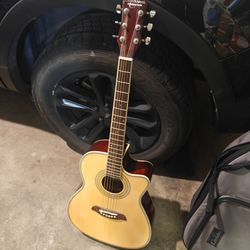 Oscar Schmidt OG1CE 3/4 Size Acoustic/Electric Guitar w/ Case