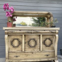 Vintage  Cabinet With Mirror 