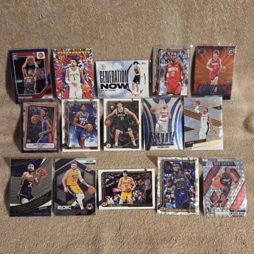 ONLY $2.50 EACH BASKETBALL CARDS FROM TOPPS & PANINI BRANDS SEE BOTH PICTURES LETS MAKE SOME DEALS