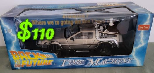 Sun Star 1:18 scale die-cast model of the DeLorean time machine. $110