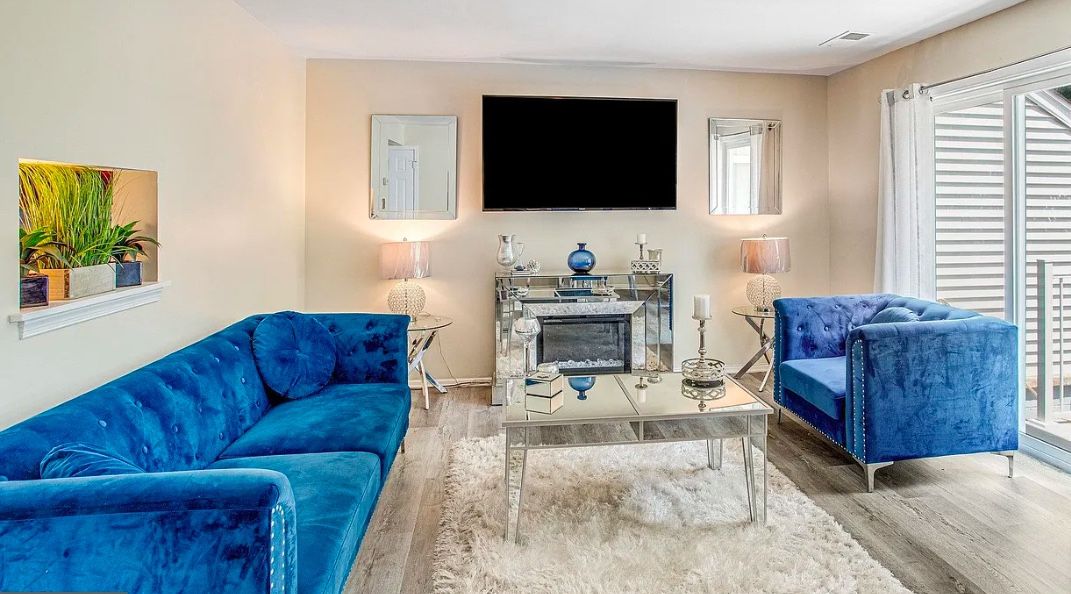 Beautiful Blue Couch & Chair!