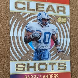 2021 Illusions Barry Sanders Clear Shots Clear Acetate