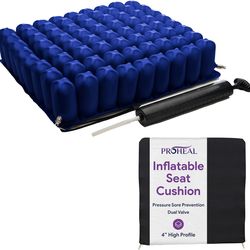 Inflatable Wheelchair Seat Air Cushion - 16" x 16" - High Profile #1749QR5