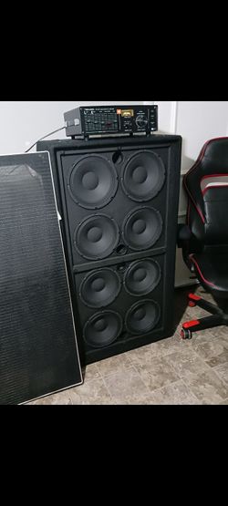 340 $ AMPEG  CABINET BASS AND GUITAR 8X10  SPEAKERS 400- 800 WATTS. RMS  READY FOR. SOUNDS PARTYS. EVENTS. DJ S