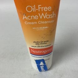 Neutrogena Oil-Free Acne Face Wash Cream Face Cleanser 6.7 fl. oz 4/2025 openbox
