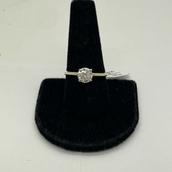 LADIES DIAMOND RING 14KT YELLOW GOLD, 1.25ctw NATURAL DIAMOND, 2.8 GRAMS, 9.5 SIZE 