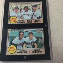  2 1968 Tops Superstars