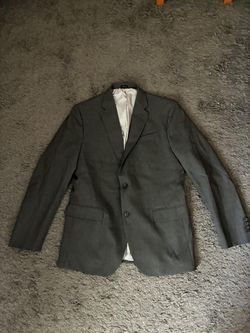 , slightly used, light grey, , men's suit with jacket and pants.