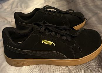 Men's Puma Safety Iconic Low Composite Toe EH Safe Black and Brown Sneakers (USED 3 TIMES GOOD CONDITION)