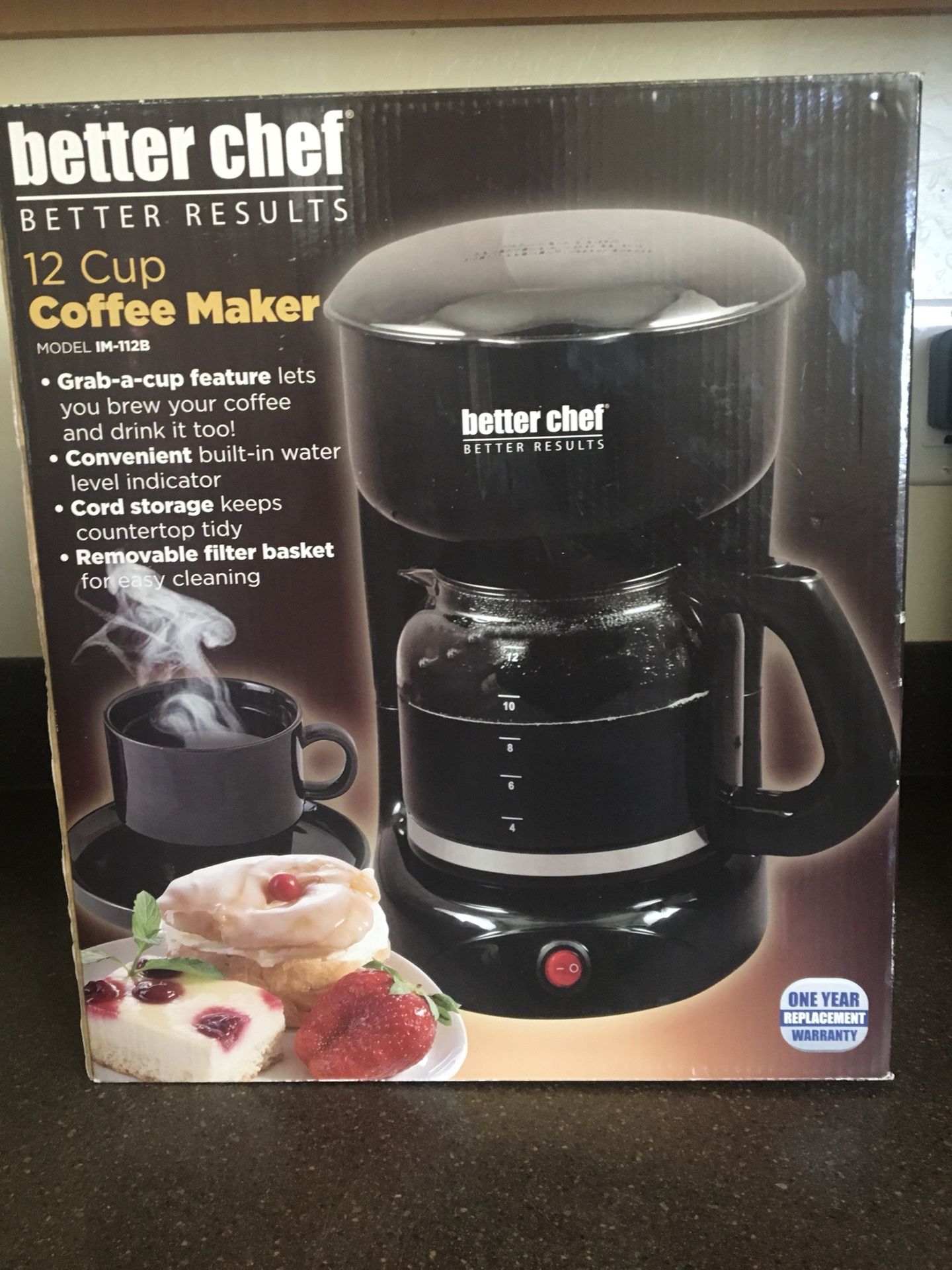 Better Chef 12-cup Red Coffeemaker 