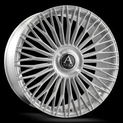22x9 +30 / 22x10.5 +35 • 5x112 • AZAD AZV07 BRUSHED SILVER WHEELS
