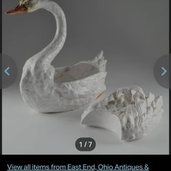 Antique Porcelain Swan 