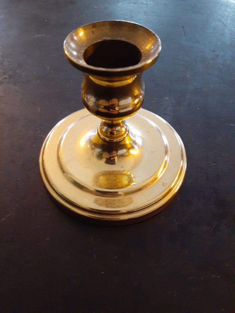 GORGEOUS BALDWIN 3" Brass Single Candle Holder.

