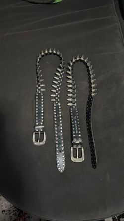 Leather Belt 30-34 inches fake bullet style